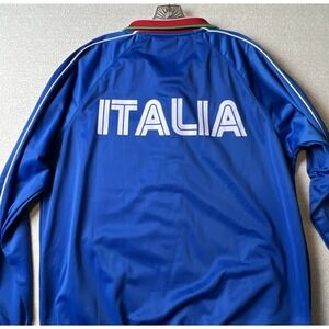Rhinox ITALIA Jacket Mens XL Blue Soccer Football Stripe Full Zip RN110472